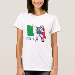 Italien Fußball Fan Kind Dabbing Schulboy T-Shirt