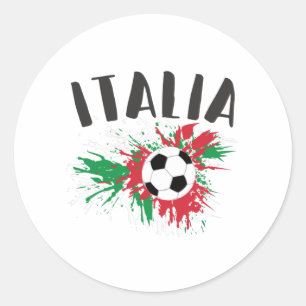 Italien-Fußball-Grunge-Fahne Runder Aufkleber