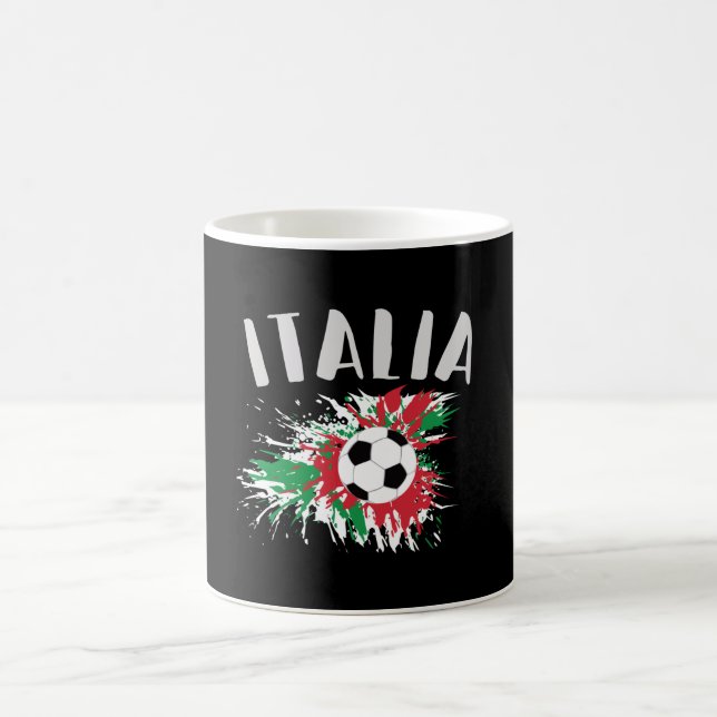Italien-Fußball-Grunge-Flagge Kaffeetasse (Mittel)