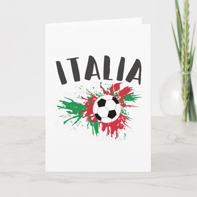 Italien-Fußball-Grunge-Flagge Karte (Vorderseite)