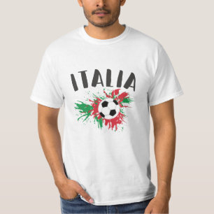 Italien-Fußball-Grunge-Flagge T-Shirt