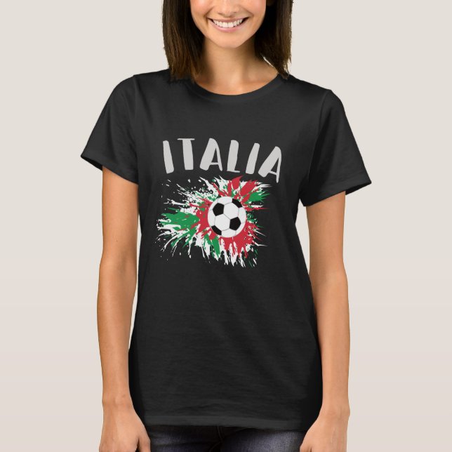 Italien-Fußball-Grunge-Flagge T-Shirt (Vorderseite)