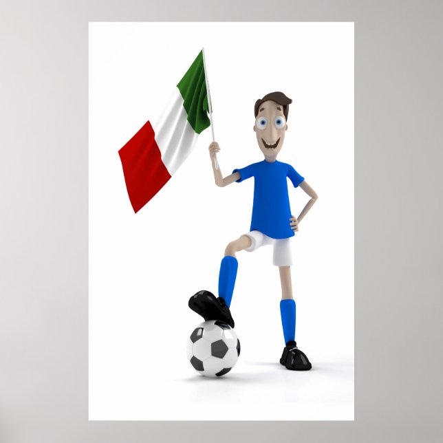 Italien Fußball Poster (Vorne)