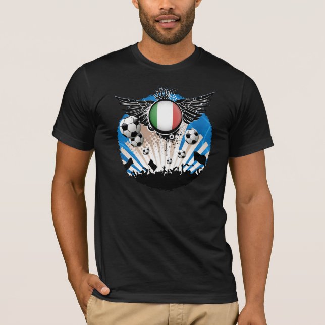 Italien-Fußballanhängert-shirt T-Shirt (Vorderseite)