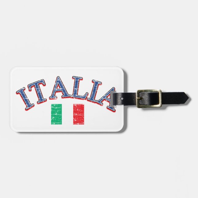 Italien-Fußballentwurf Gepäckanhänger (Vorderseite horizontal)
