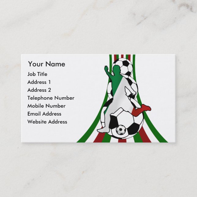 Italien, Fußballfußball-Trainer-Visitenkarten Visitenkarte (Vorderseite)