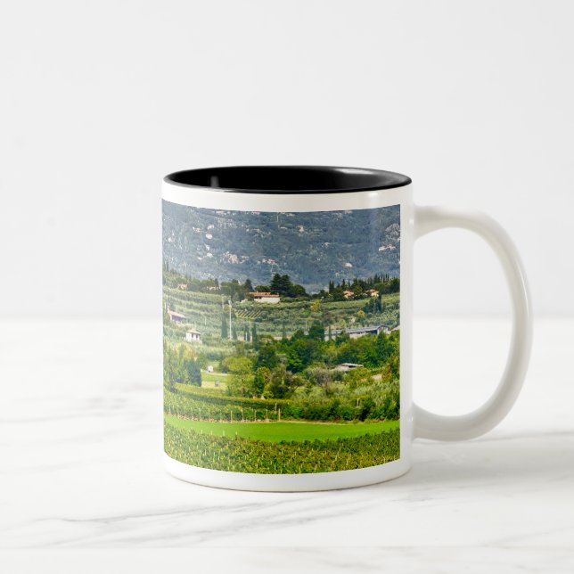 Italien, Gardasee. Die Ufer des Gardasees sind Zweifarbige Tasse (Rechts)