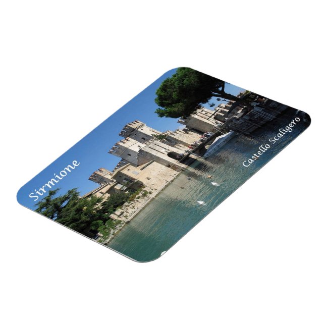 Italien - Gardasee - Sirmione - Castello Scaligero Magnet (Linke Seite)