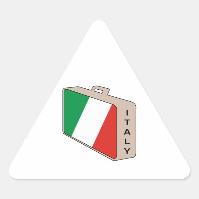 Italien Gepäck Dreieckiger Aufkleber (Vorderseite)