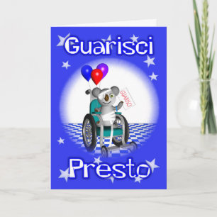 Italien Get Well Bientôt Quarisci Presto Carte enf