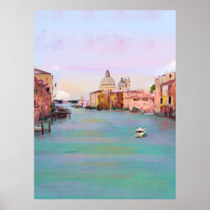Italien Großes Kanalbild Venedig Poster