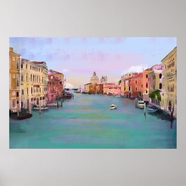 Italien Großes Kanalbild Venedig Poster (Vorne)
