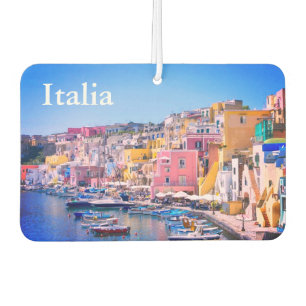 Italien Hafen und Altstadt auf Procida Autolufterfrischer