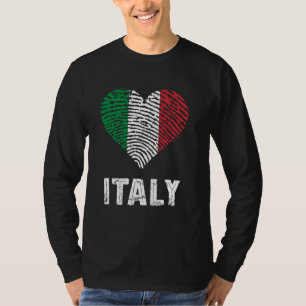 Italien Herz Italienische Flagge Italienische Root T-Shirt