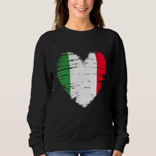 Italien Herz Italienische Flagge Italienischer Pri Sweatshirt