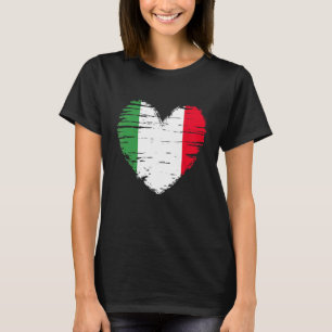 Italien Herz Italienische Flagge Italienischer Pri T-Shirt
