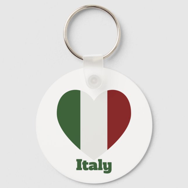 Italien Herzenflagge Schlüsselanhänger (Rückseite)