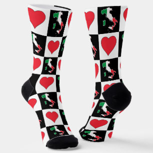 Italien Herzensstift Italienische Flagge Karte Socken
