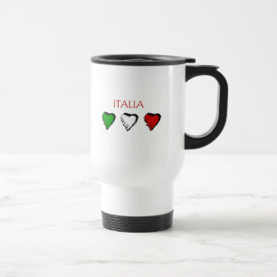 Italien-Herzflagge der Italien-Italiener-Liebe Reisebecher