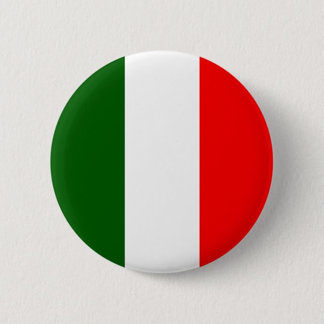 Italien Hochwertige Flagge Button (Vorderseite)