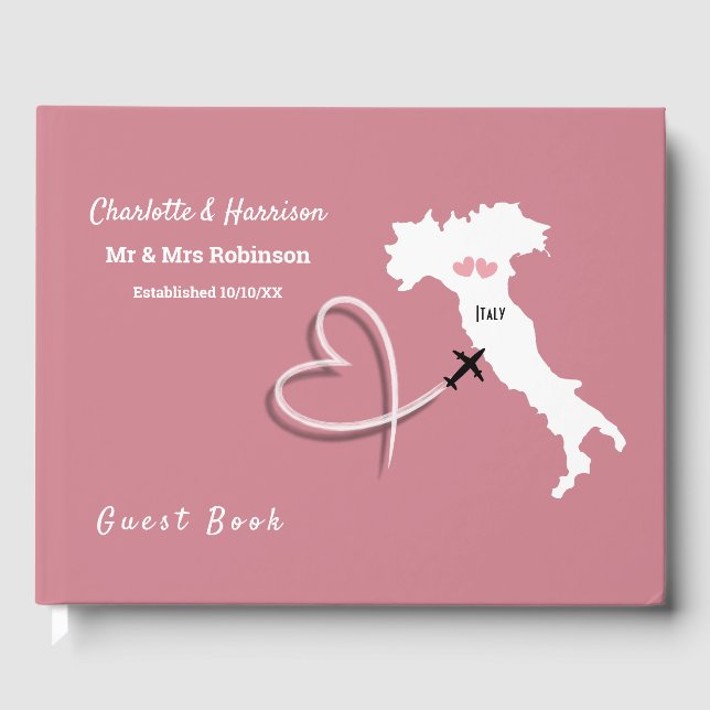 Italien Hochzeit in Urlaubsort Gästebuch (Vorderseite)