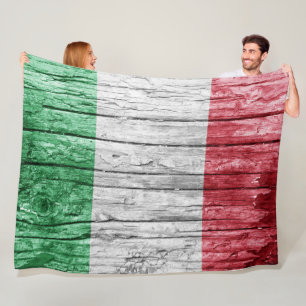 Italien Holzflagge Fleecedecke