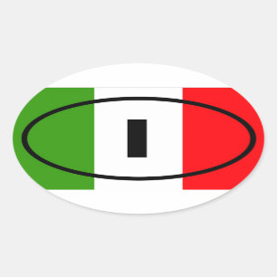 Italien - I - Europa Ovaler Aufkleber