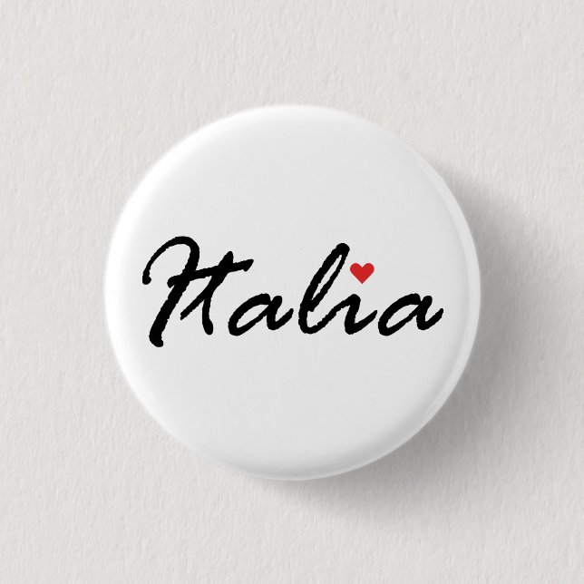 Italien, I Liebe Italien Button (Vorderseite)