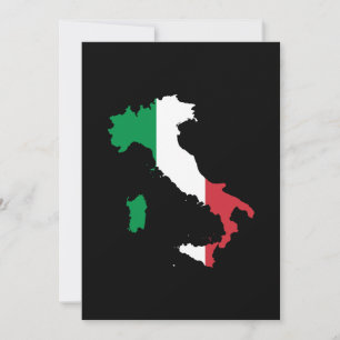 Italien in Flaggenfarben Einladung
