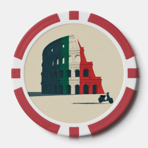 Italien-inspiriertes Kolosseum benutzerdefinierte Pokerchips