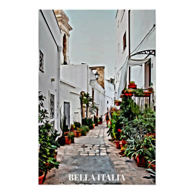 ** Italien Italia AP12 Street Pflanze Painting Pos Poster (Vorderseite)