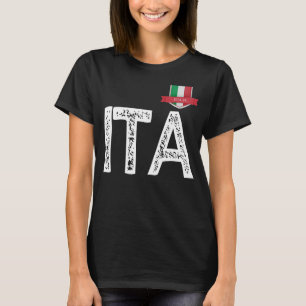 Italien Italia Buchstaben I und T und A (Humanflag T-Shirt