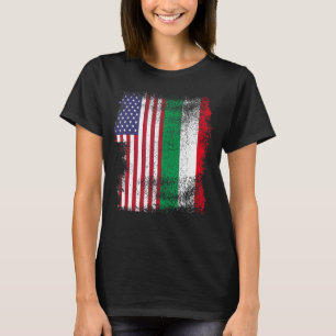 Italien Italia Italien Amerikanische Flagge Stolz T-Shirt