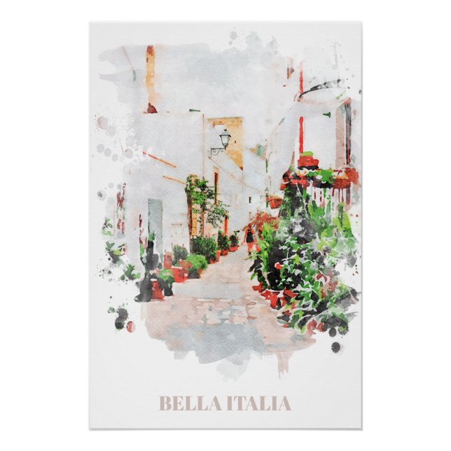 ** Italien Italia Street AP12 Pflanze Artistic Pos Poster (Vorderseite)