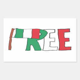 Italien - Italien - Italien Rechteckiger Aufkleber