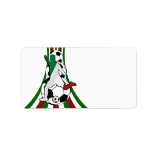 Italien Italien, Kalikofußballfußball Adressaufkleber