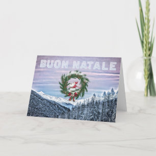 * Italien Italienische Buon Natale Weihnachtskarte Karte