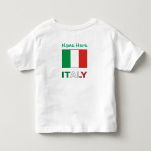 Italien Italienische Flagge Grün Personalisierung  Kleinkind T-shirt
