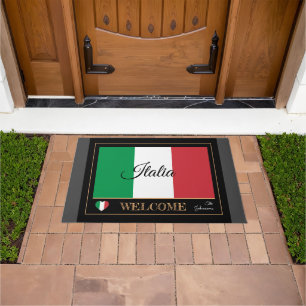 Italien - Italienische Flagge - Haus mat/sport Wil Fußmatte