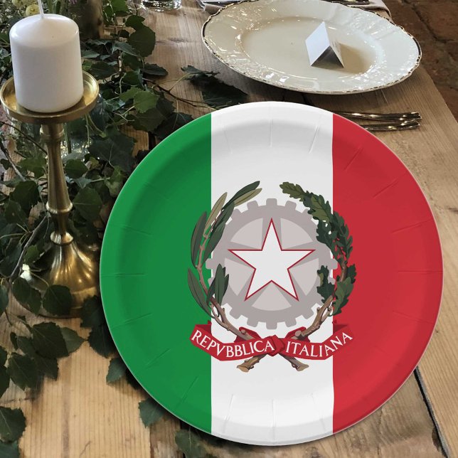 Italien - Italienische Flagge Party, Geburtstag /S Pappteller (Von Creator hochgeladen)