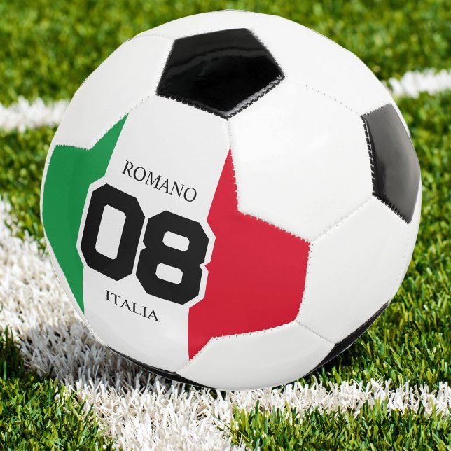 Italien Italienische Flaggengruppe Nachname Italia Fußball (italy italian flag team number and last name soccer ball)