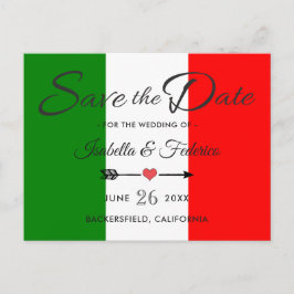 Italien Italienische Hochzeit Rettet das Datum Ankündigungspostkarte
