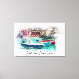 ** Italien Italienische Sprache Art Cinque Terra A Leinwanddruck