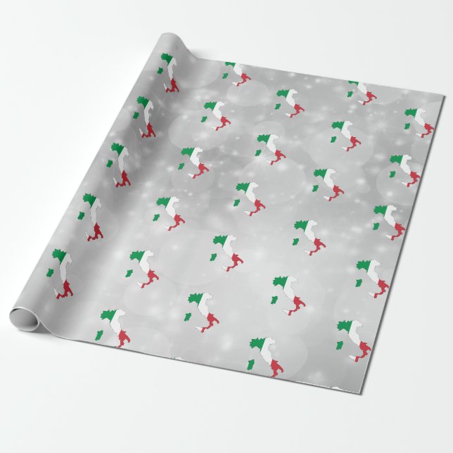 Italien - Italienisches Flag-Kartenpapier Geschenkpapier (Ungerollt)