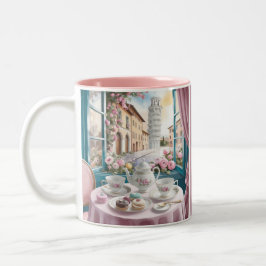 Italien Kaffee Cake & Süßigkeiten in der italienis Zweifarbige Tasse