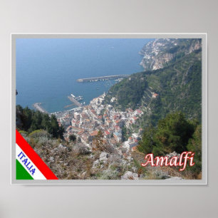 Italien - Kampanien - Amalfi - Luftbild - Poster