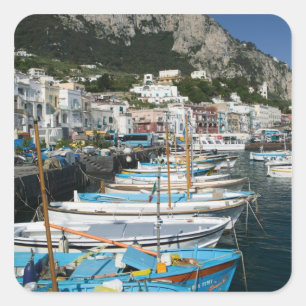 ITALIEN, Kampanien, (Golf von Neapel), CAPRI: Mari Quadratischer Aufkleber