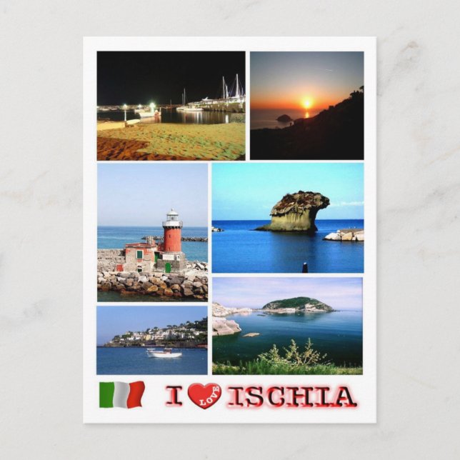 Italien - Kampanien - Ischia - I Liebe - Postkarte (Vorderseite)