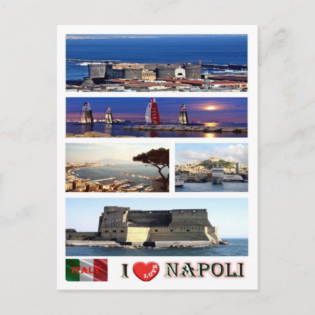 Italien - Kampanien - Neapel - I Liebe - Postkarte (Vorderseite)