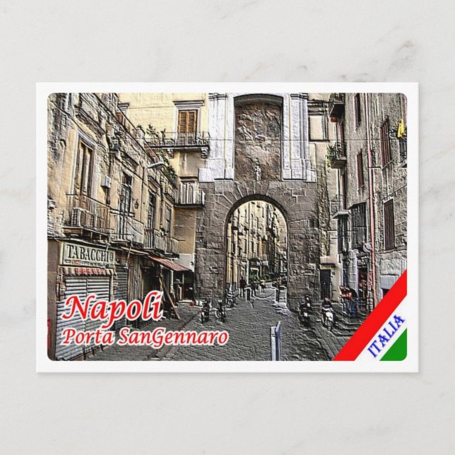 Italien - Kampanien - Neapel - Porta San Gennaro - Postkarte (Vorderseite)